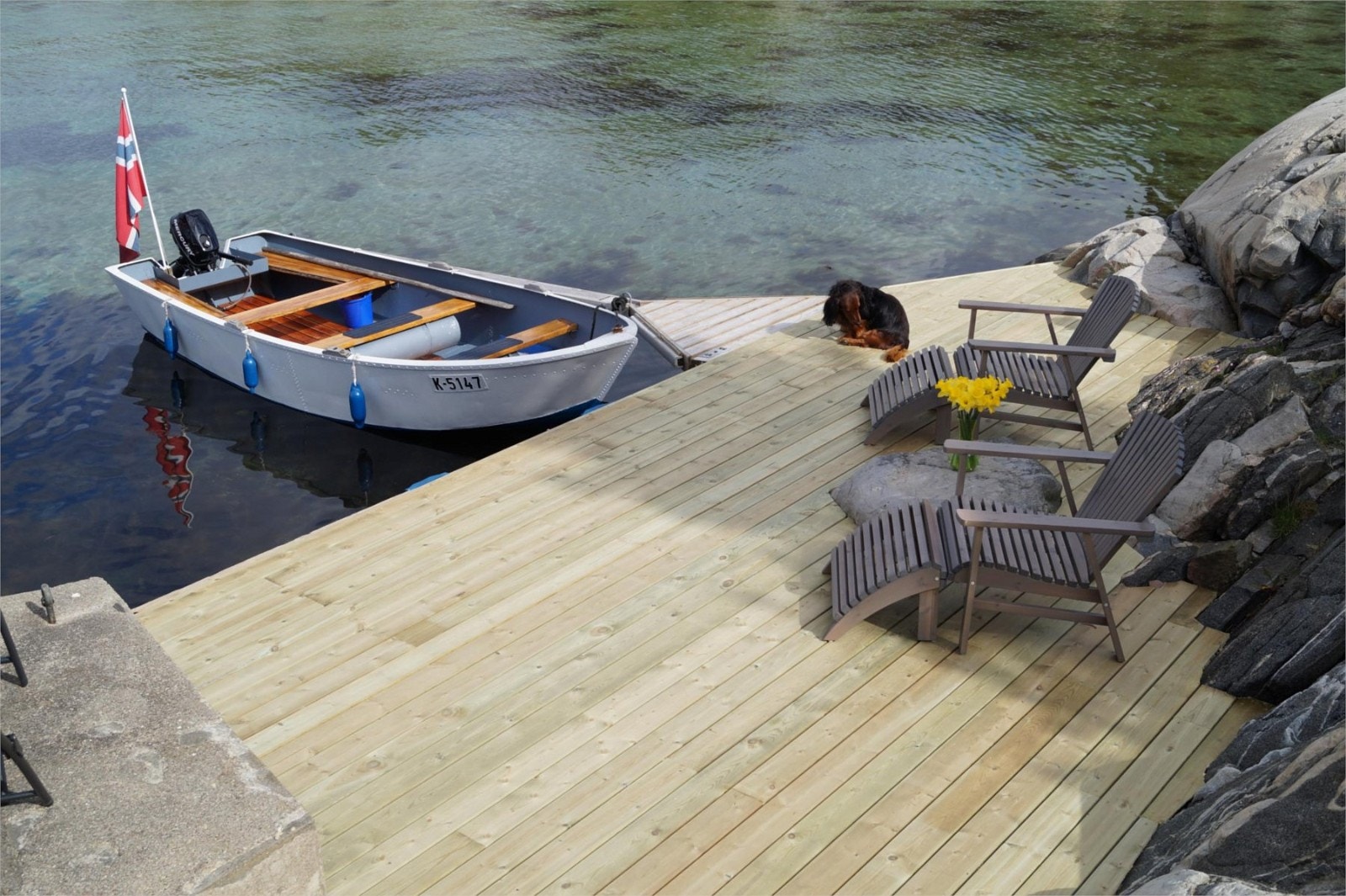 Bilde av bryggen - tatt i mai 2015 Galleribilde