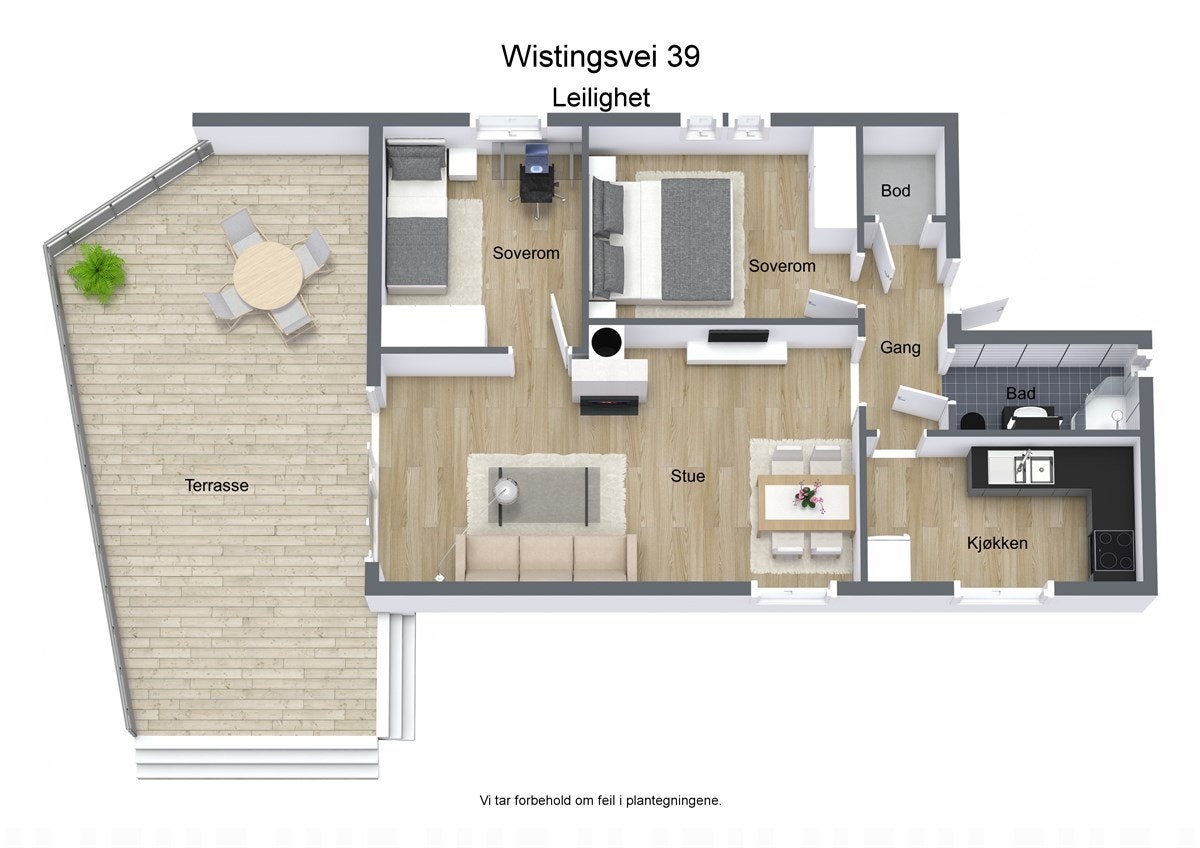 Plantegning av leiligheten. Galleribilde