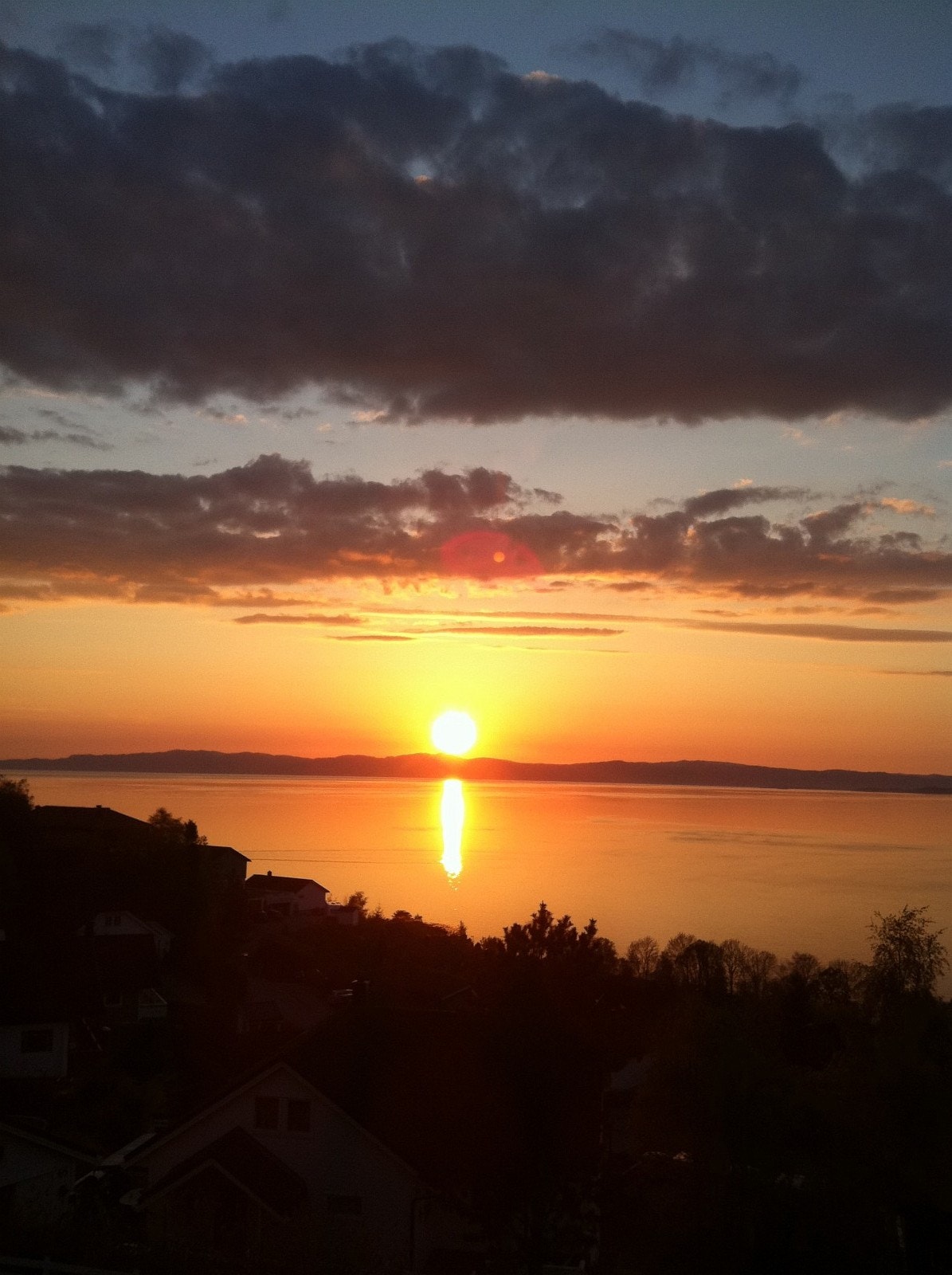 Solnedgang sett fra leilighet Galleribilde