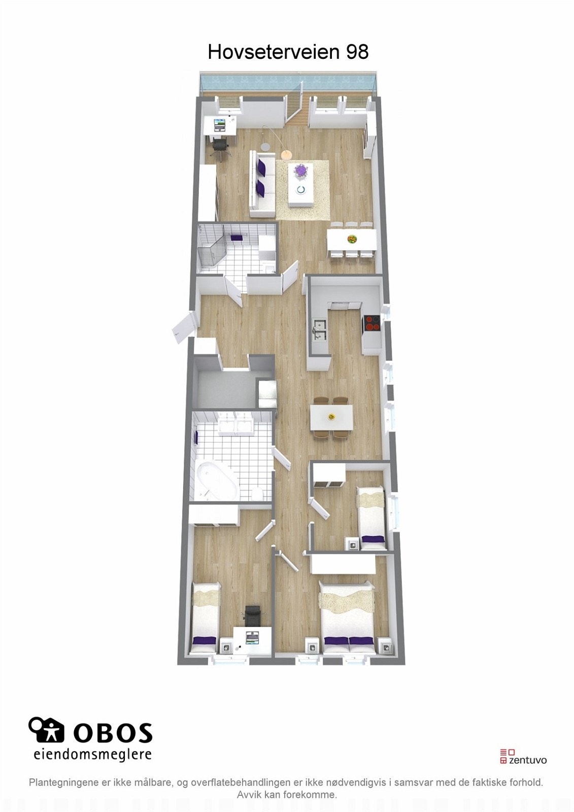 3D plantegning Galleribilde