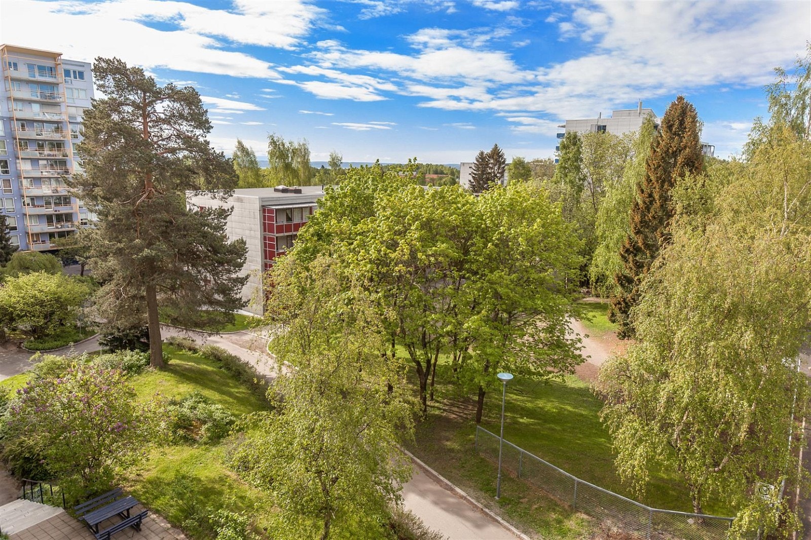 Flott utsyn fra terrassen Galleribilde