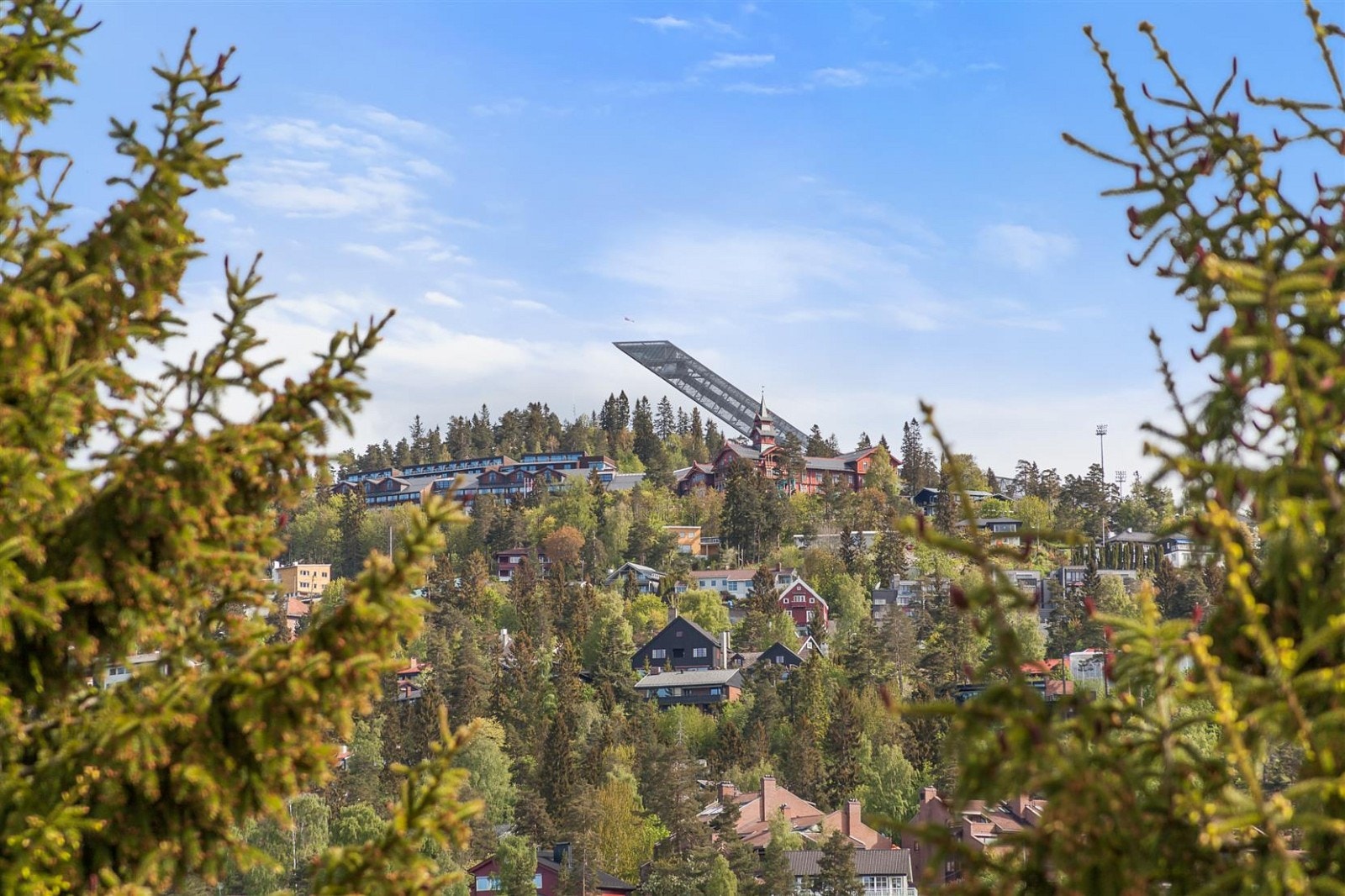 Utsikt mot Holmekollen fra leiligheten Galleribilde