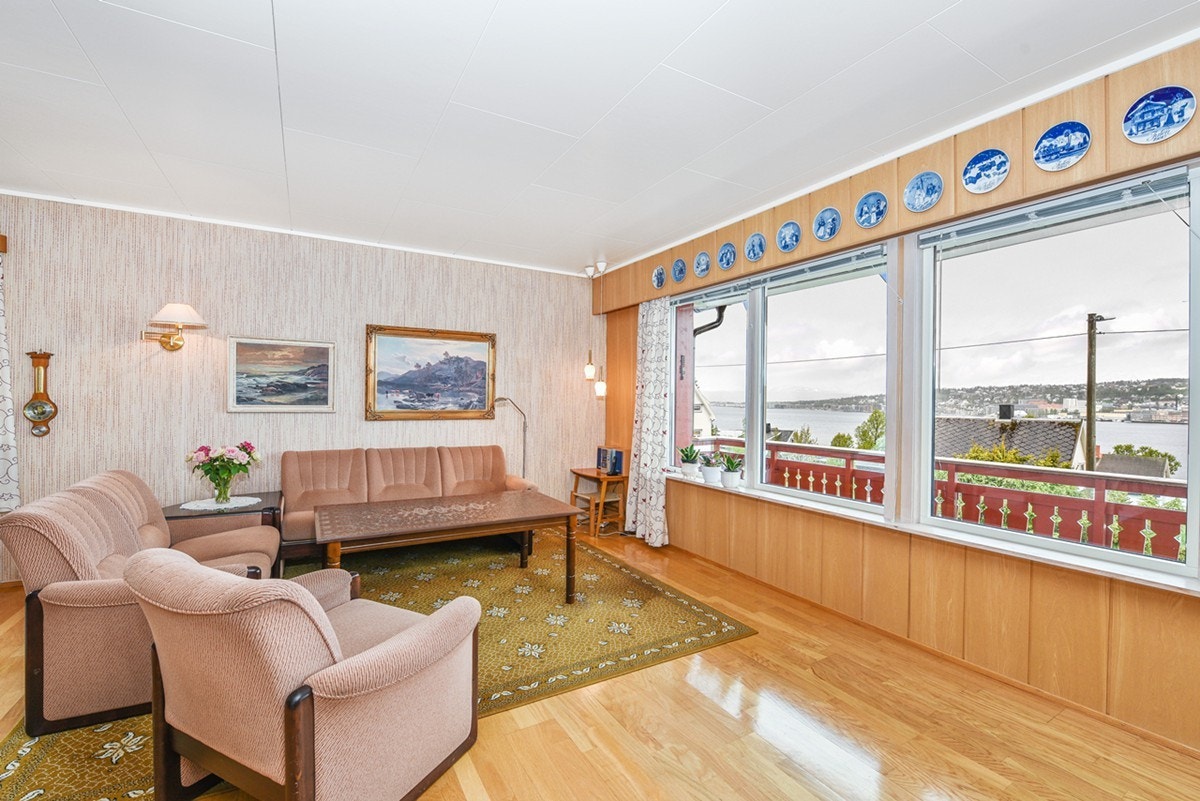 Stue med en nydelig utsikt. Galleribilde