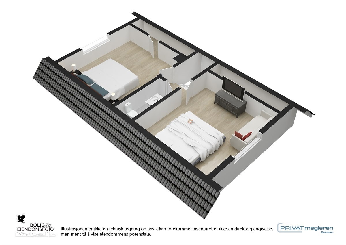 Plantegning andre etasje. Galleribilde