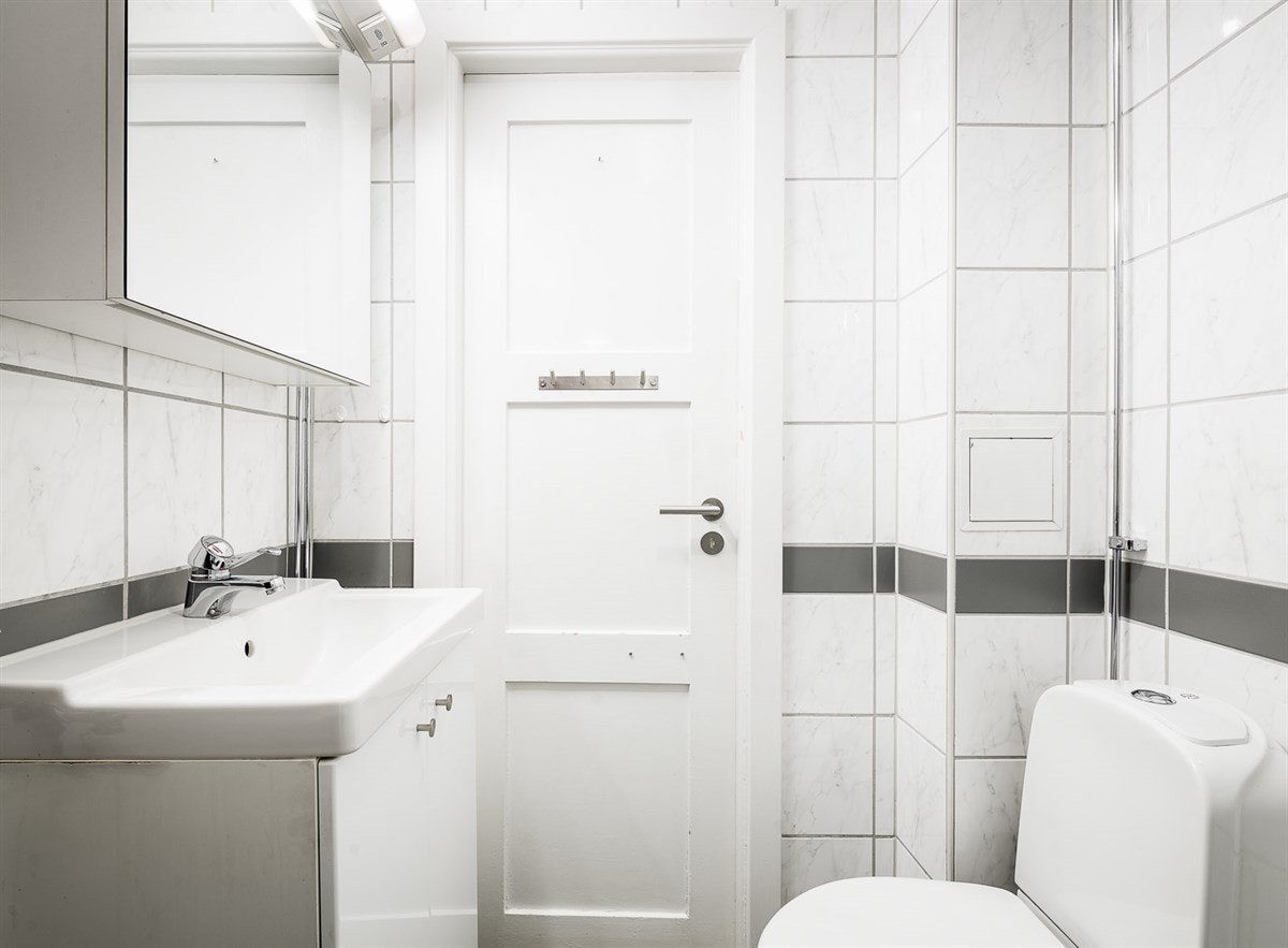 Badet har også noe bruksslitasje og potensial ved modernisering. Galleribilde
