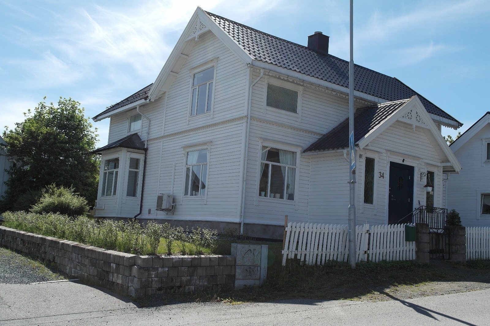 Huset sett fra gaten. Galleribilde
