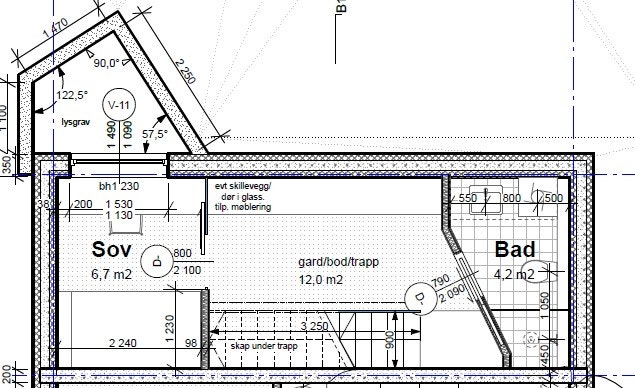 Plantegning kjelleretasje Galleribilde