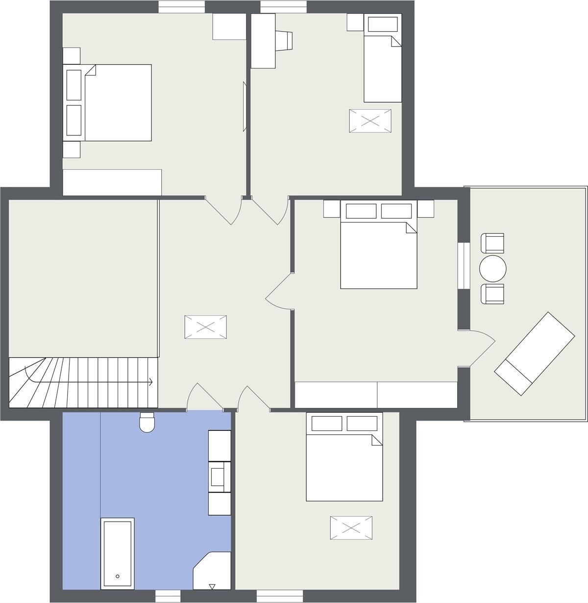Planskisse for 2. etg. Ikke målholdig Galleribilde