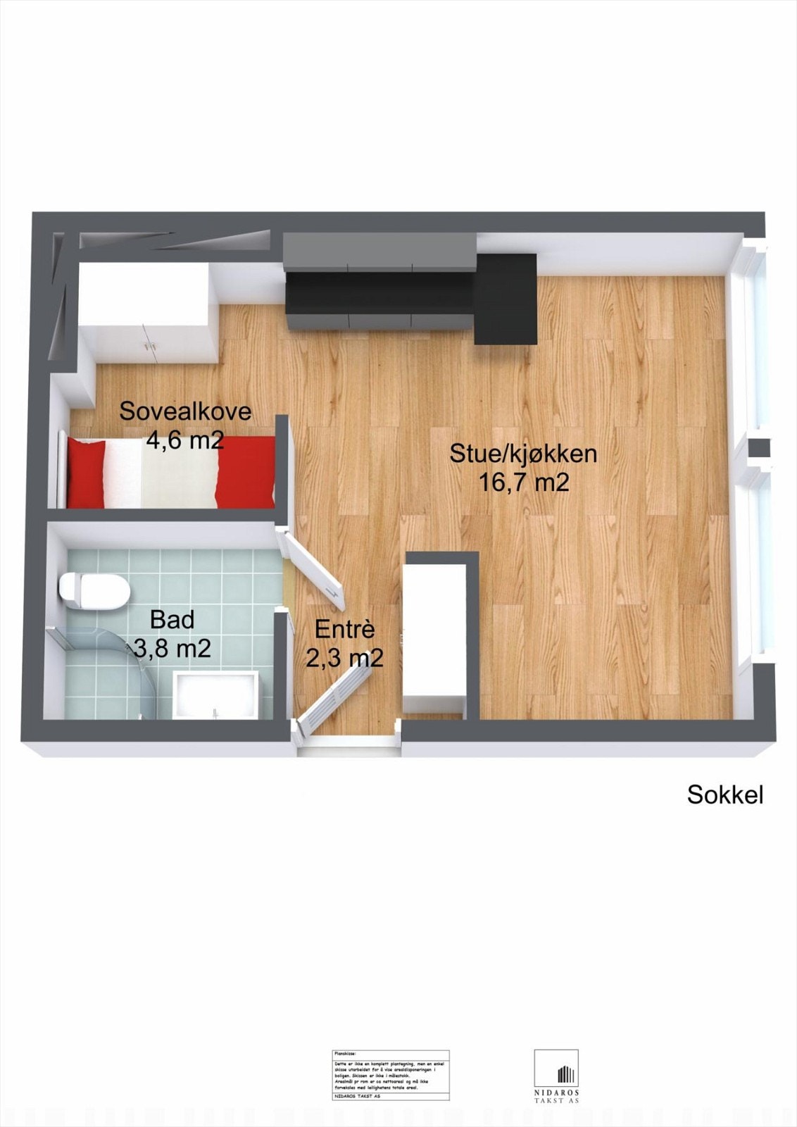 Planskisse 3D Galleribilde