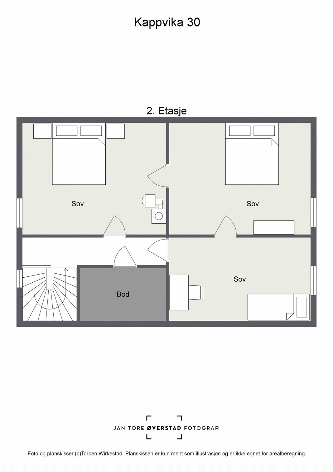 Veildende plantegning Kappvika 30 - 2.etg Galleribilde