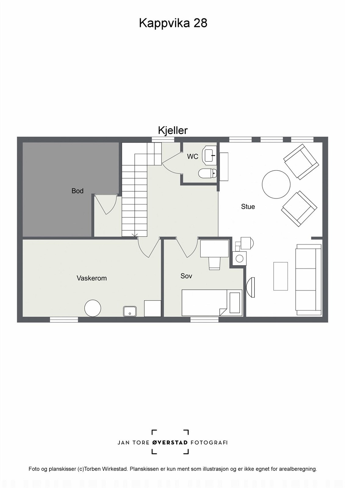 Veildende plantegning Kappvika 28 - Kjeller Galleribilde