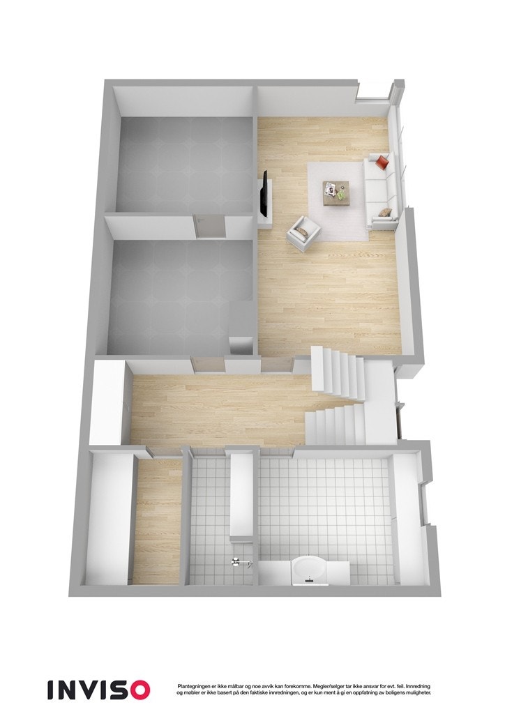 Plantegning U etg. 3D Galleribilde