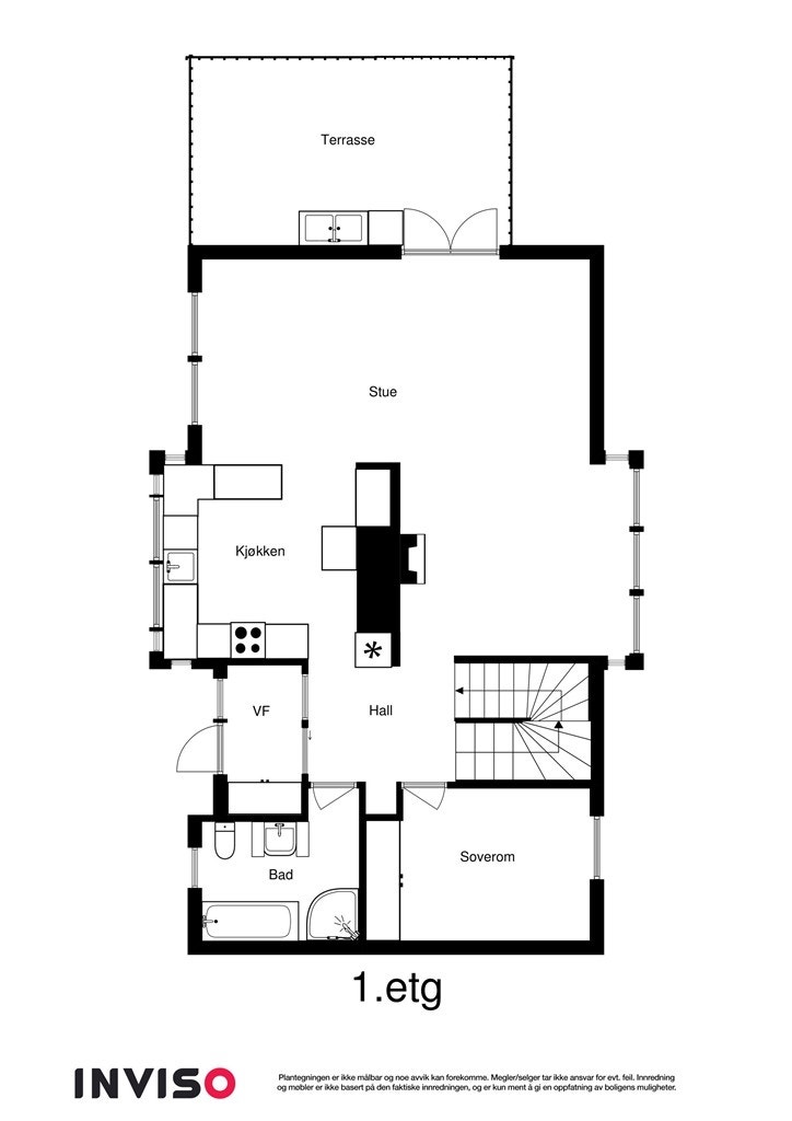 Plantegning 1 etg. Galleribilde