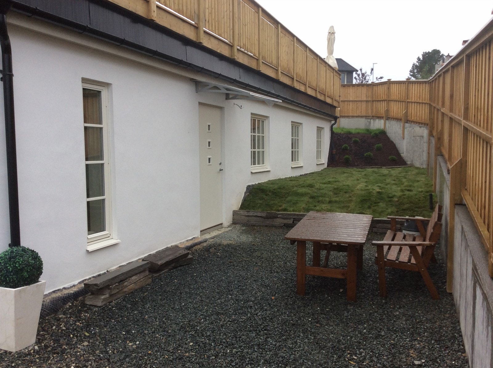 Uteareal for disposisjon. Galleribilde