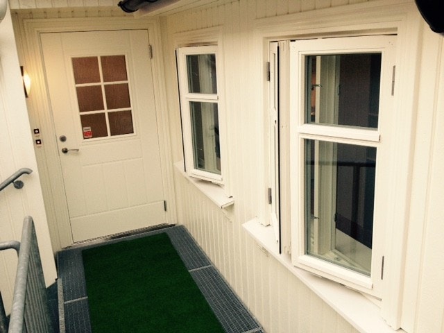 Vindusparti til hybelen sett fra utsiden Galleribilde