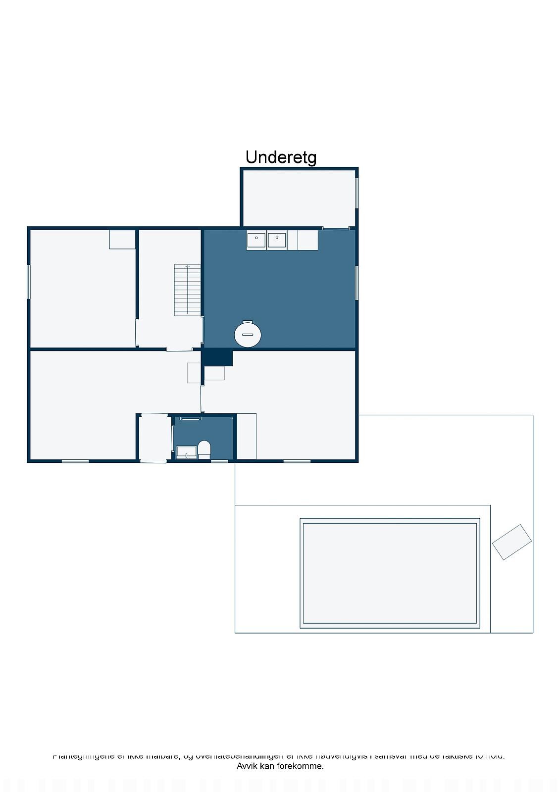 Plantegning u.etg. Galleribilde