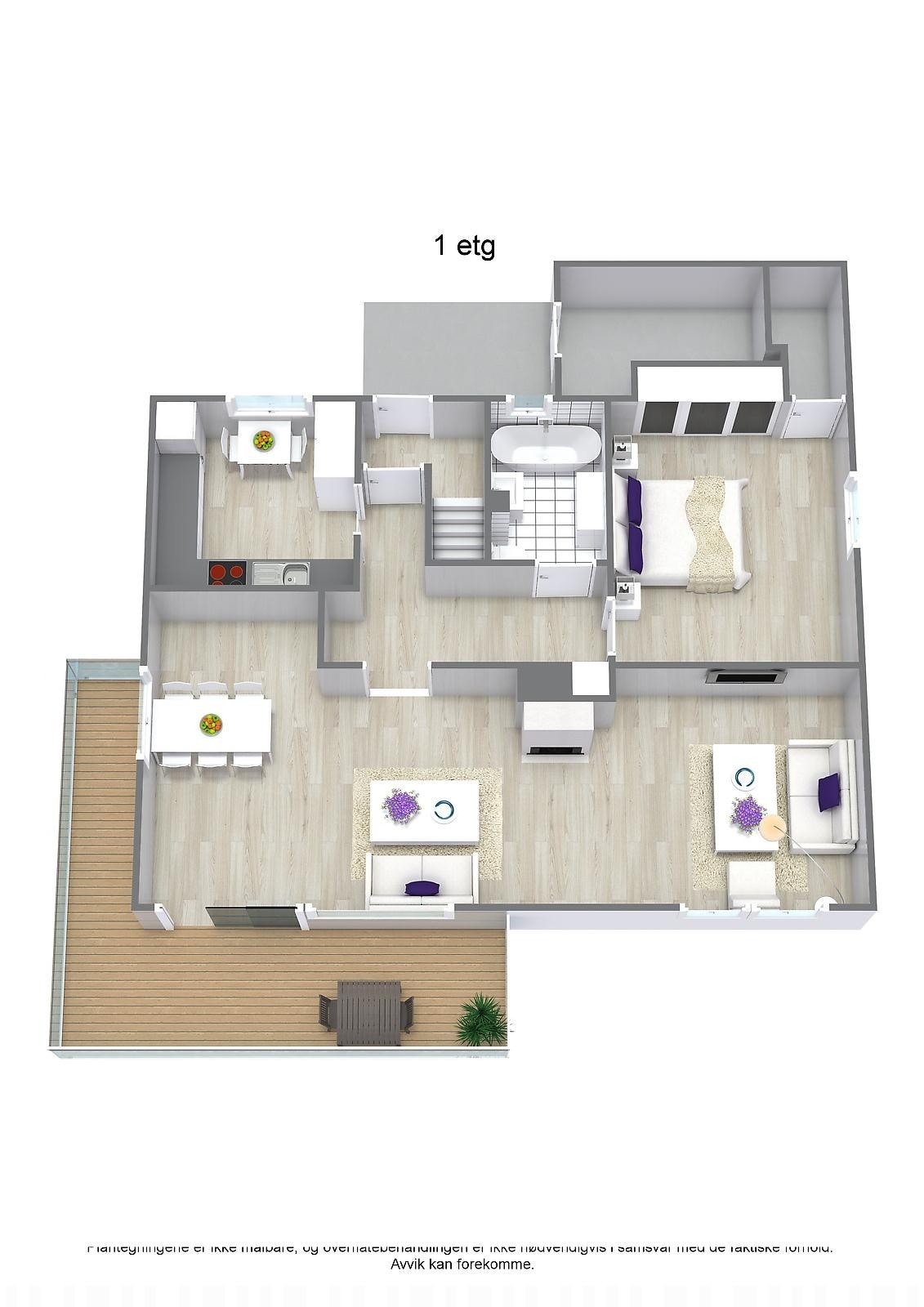 Plantegning 1.etg. Galleribilde