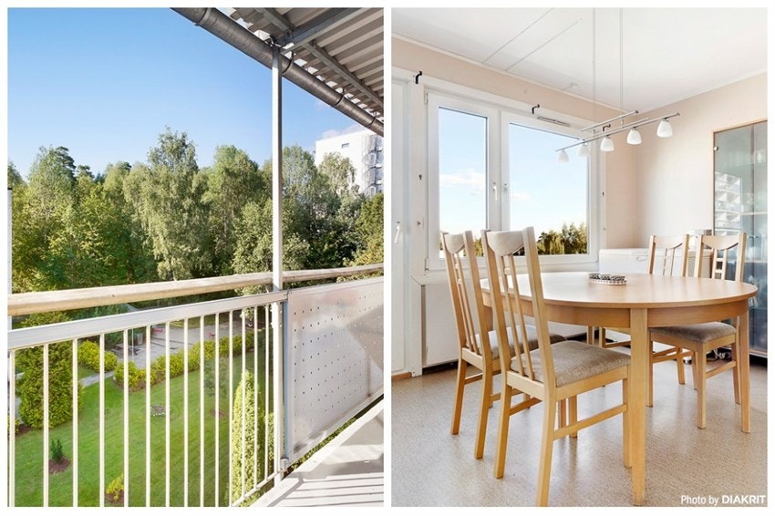 Lys, gjennomgående 3-roms toppleilighet med meget funksjonell planløsning. Leiligheten ligger i fjerde etasje og har balkong på ca. 11 kvm på den ene siden og fransk balkong på den andre. Galleribilde