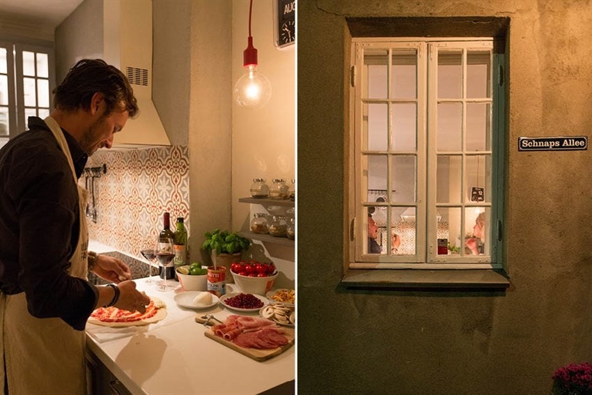 Fargetonene skulle stå til det Italienske; grønne urter deilige tomatsauser og god rødvin. Slikt blir det hyggelige kvelder av. Galleribilde