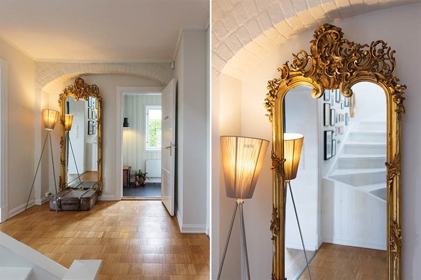 Buen i hallen er annen av husets originale og vakre særtrekk. Nåværende eiere har møysommelig fjernet lag på lag med 60-70-talls materialer for å avdekke mest mulig av det autentiske. Galleribilde