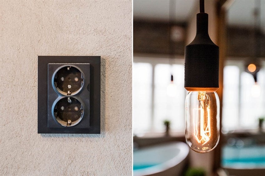 Selv belysning og støpsler er valgt med omhu for ikke å fornærme det gamle husets følelser. Men utseende til tross - de var nye i 2013. Galleribilde