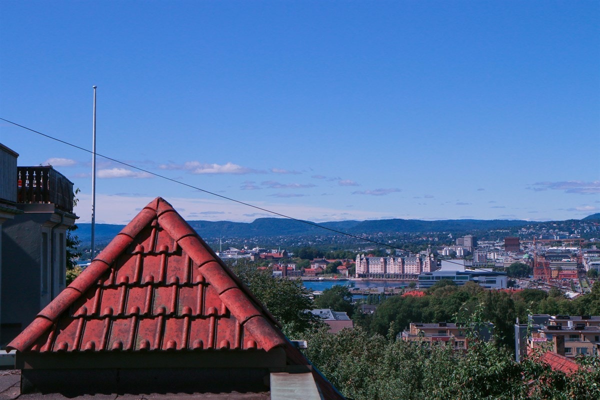 Fra terrassen har du også oversikt over indre del av Oslofjorden. Galleribilde