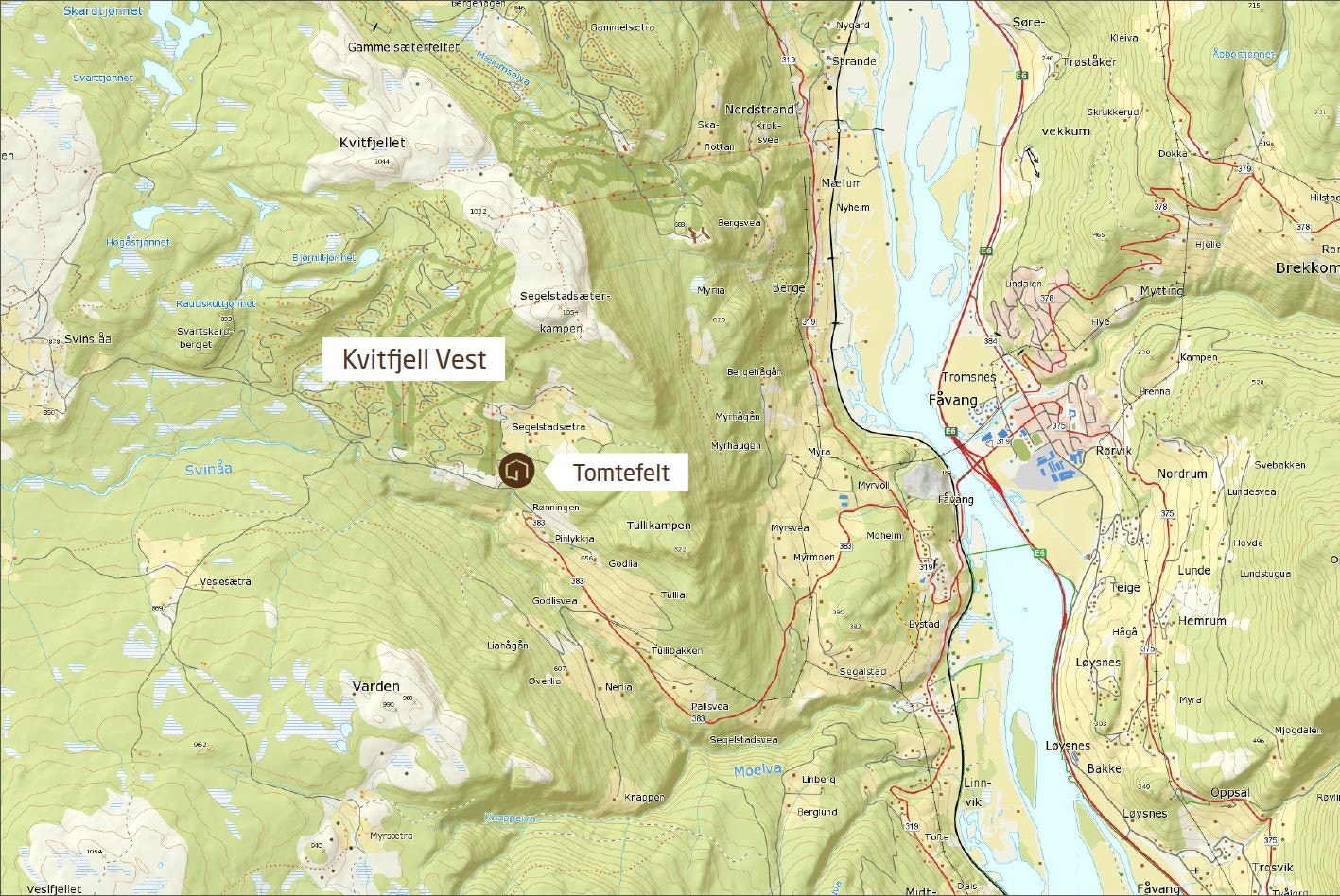 Adkomst til Kvitfjell Vest Galleribilde