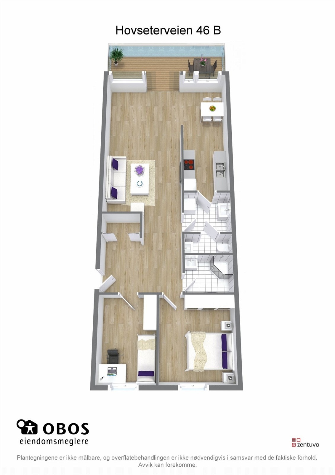 3D plantegning Galleribilde