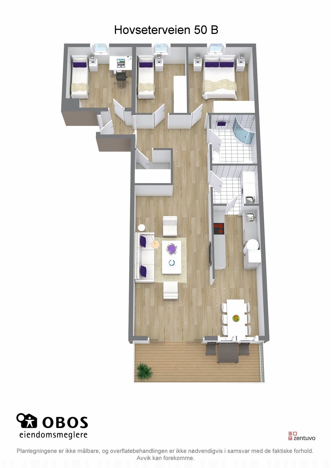 3D plantegning Galleribilde