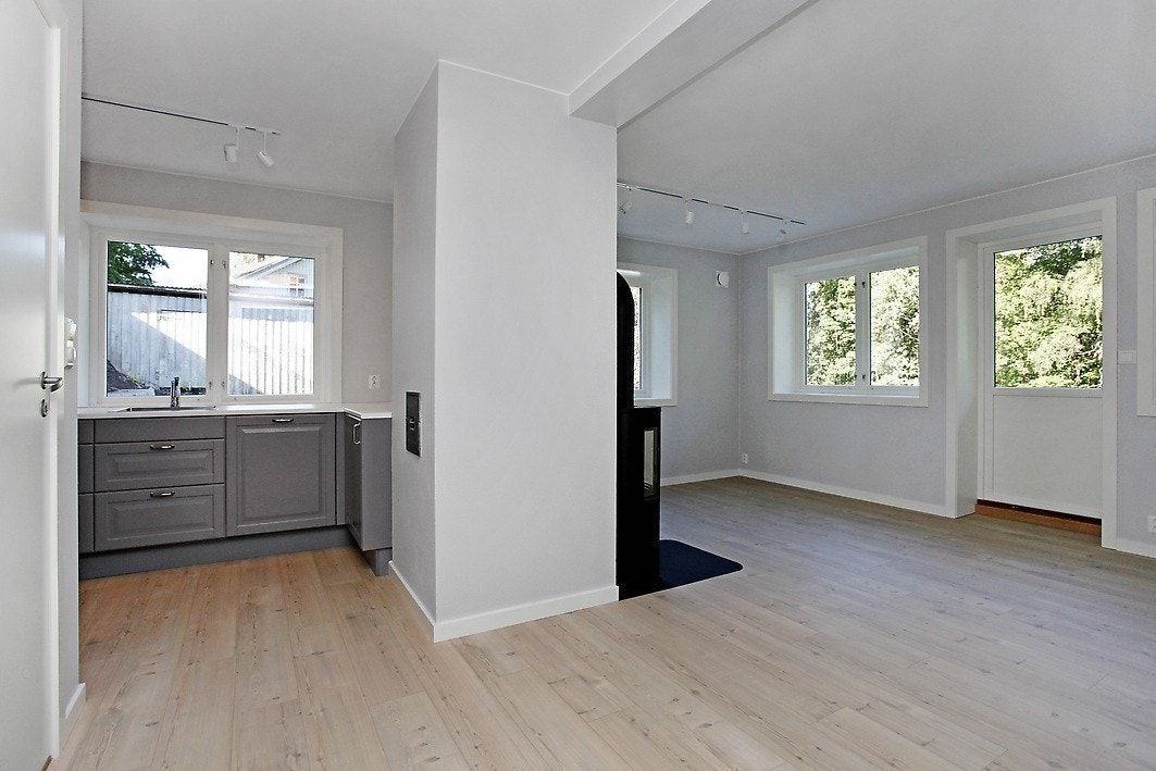 Stue / åpen kjøkkenløsning Galleribilde