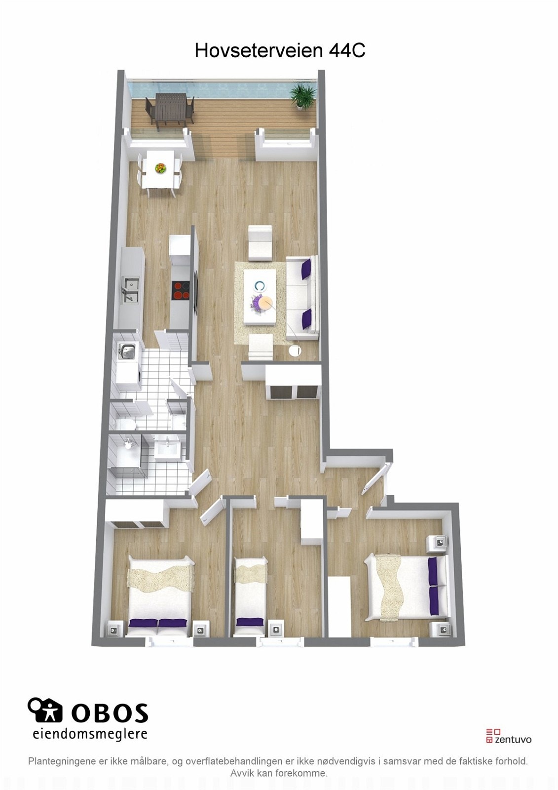 3D plantegning Galleribilde