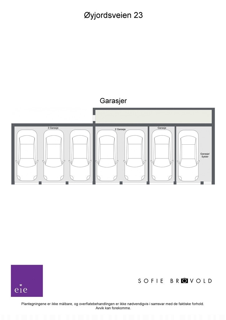 Plantegning garasje 2D. Galleribilde