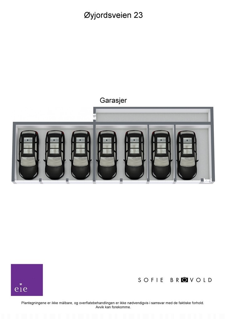 Plantegning garasje 3D. Galleribilde