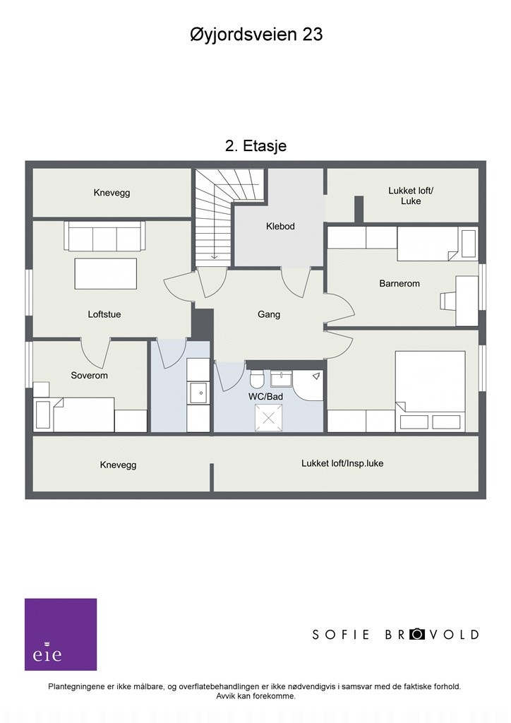 Plantegning 2.etasje 2D. Galleribilde