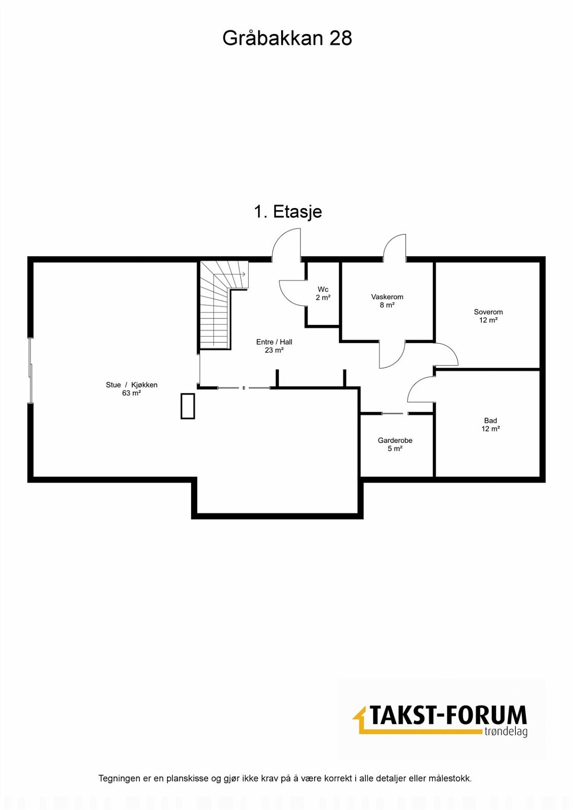 Plantegning 1. etasje. Galleribilde