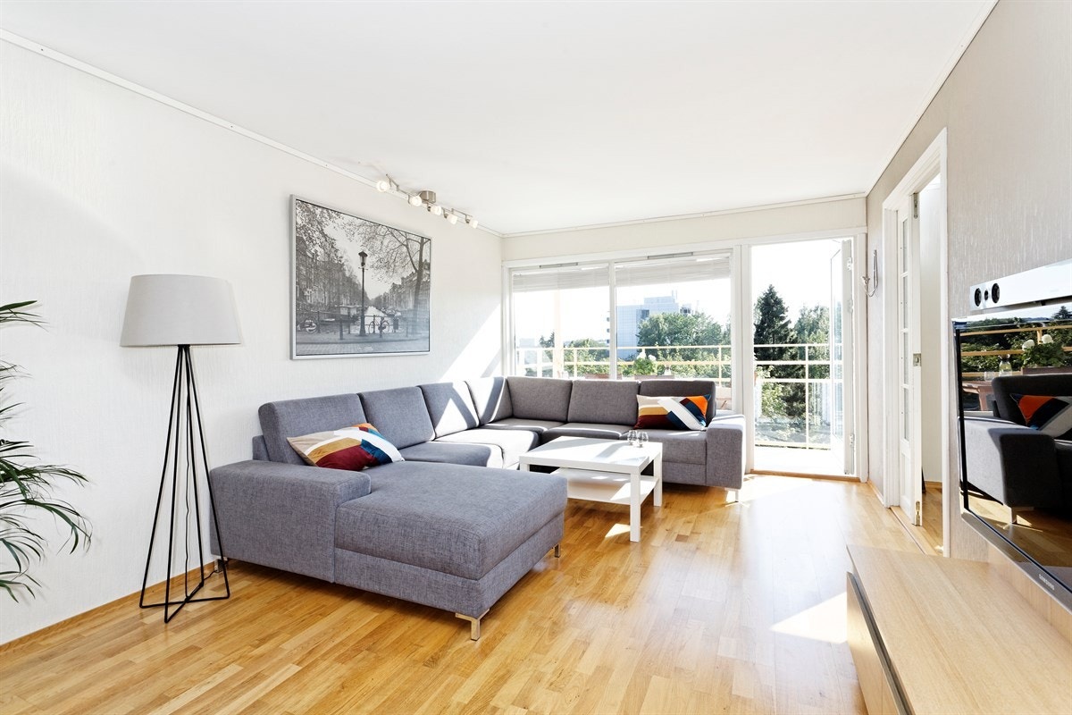 Stue med utgang balkong Galleribilde