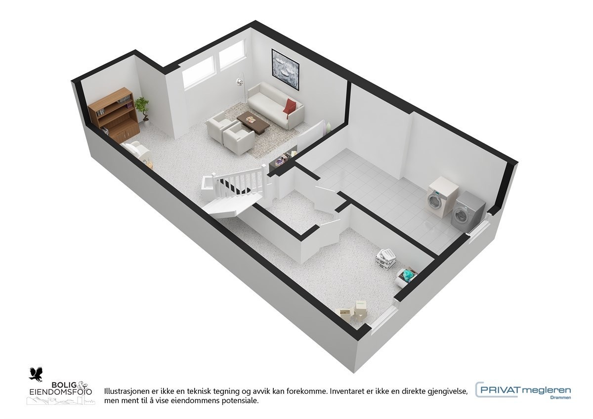 Plantegning underetasje. Galleribilde