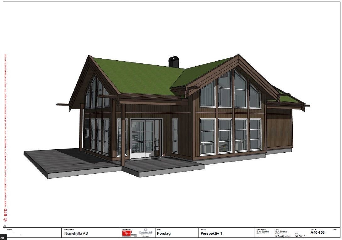 Gjennomgående lys i stue og kjøkkenavdeling Galleribilde