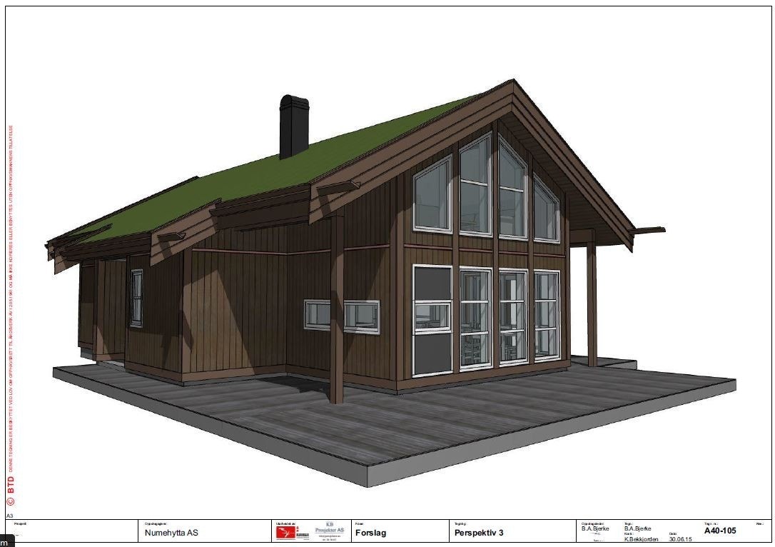 Hytta gir godt med lys inn i stue og kjøkkenavdeling - selvsagt vendt mot utsiktsretningen Galleribilde