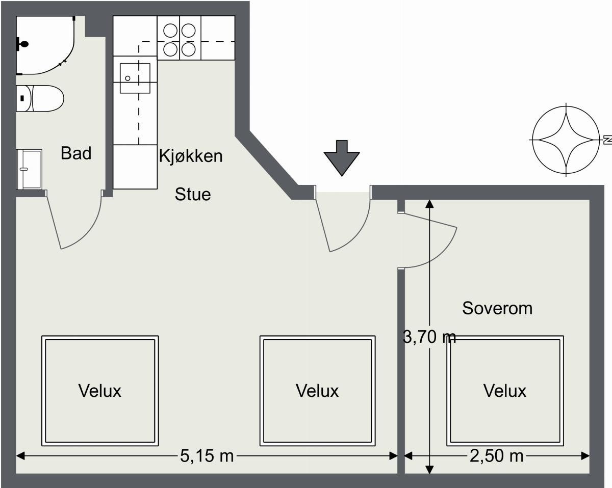 God planløsning med plass til alt man trenger. Galleribilde