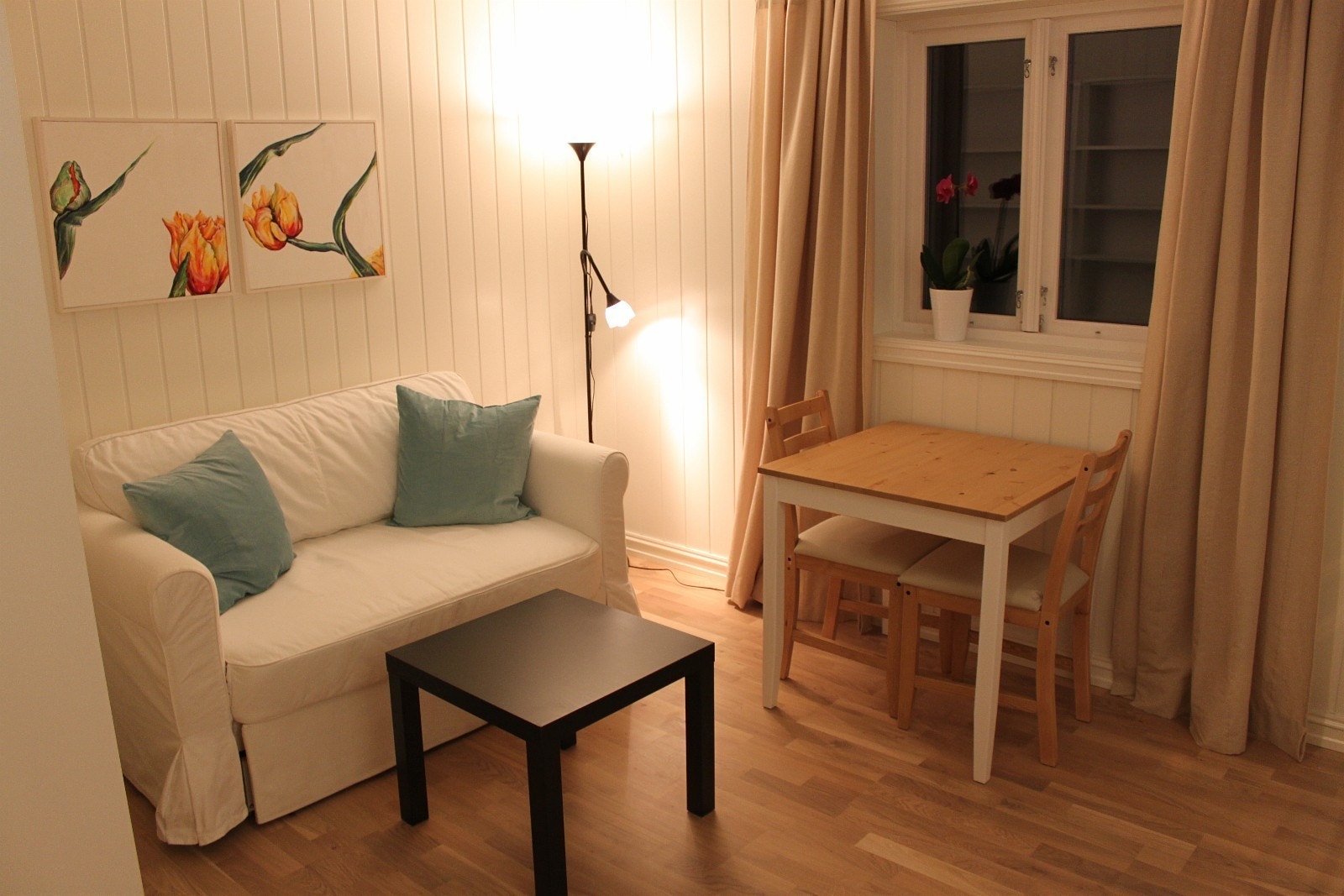 Sovesofa og spiseplass (ny større sovesofa siden bildet ble tatt) Galleribilde