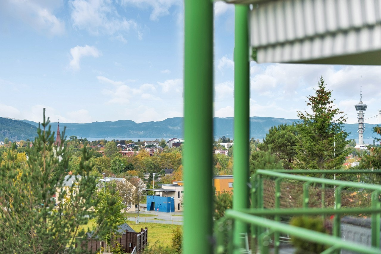 Terrassens gode utsikt utover mot Trondheim Galleribilde