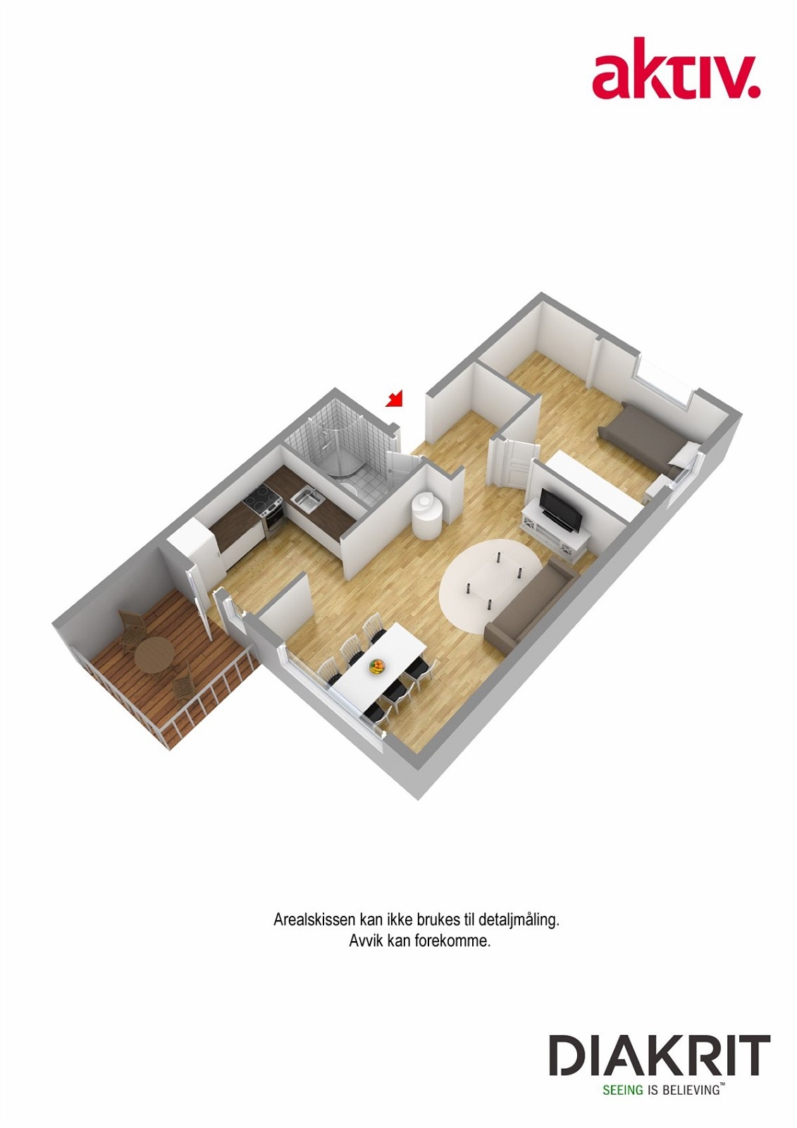 Plantegning 3D Galleribilde