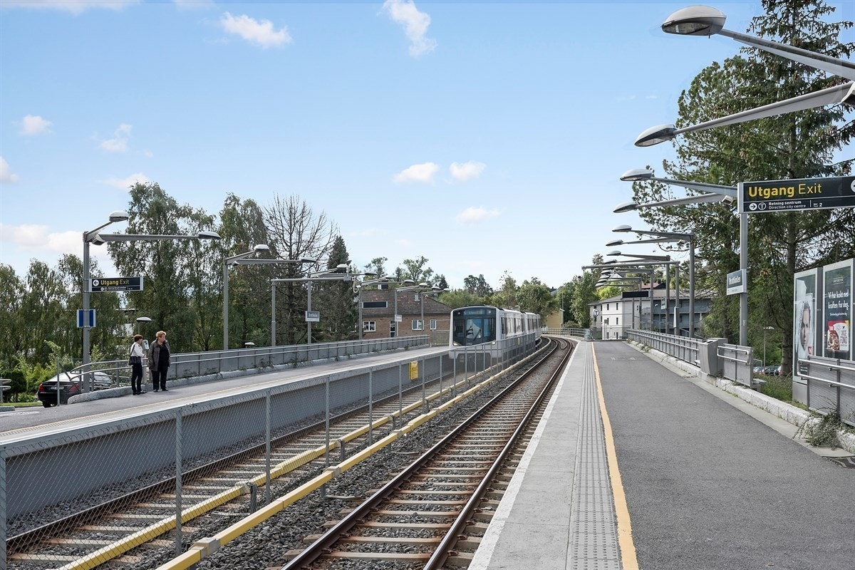 Fra leiligheten er det meget kort avstand til Brattlikollen t-bane stasjon. Galleribilde