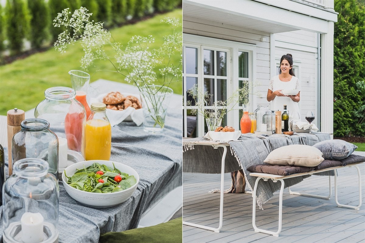 Måltidene tar du enkelt med ut til terrassen på gode sommerdager. Galleribilde