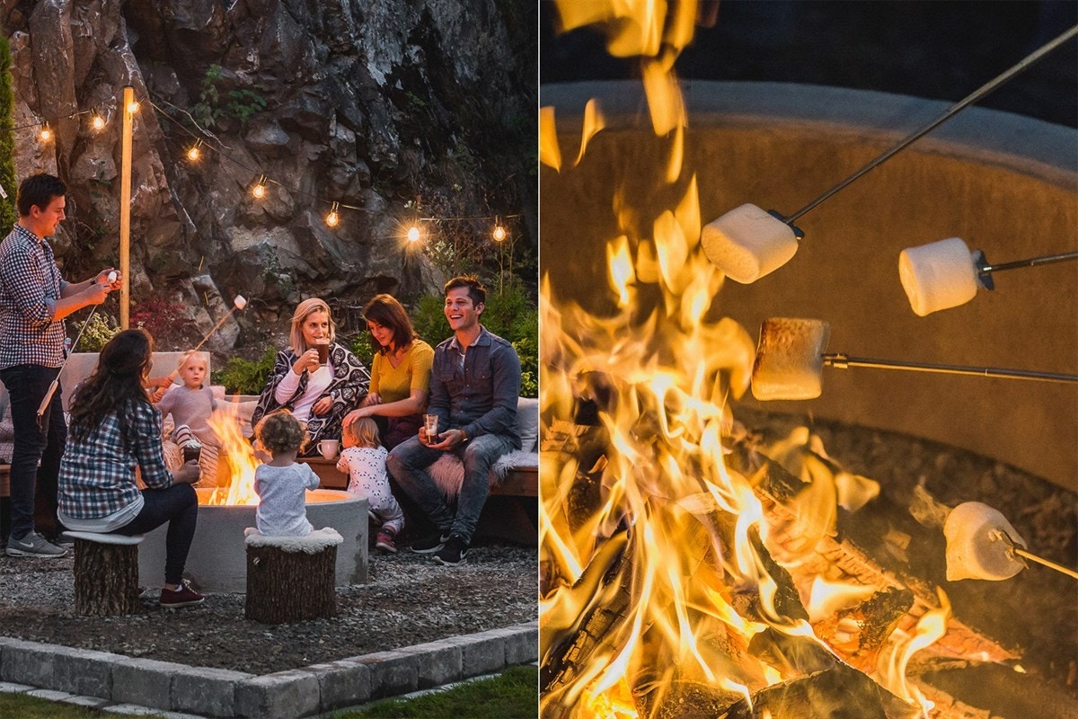 Uteplassen på baksiden er tilrettelagt for grilling og bruk også utenom sommersesongen. Galleribilde