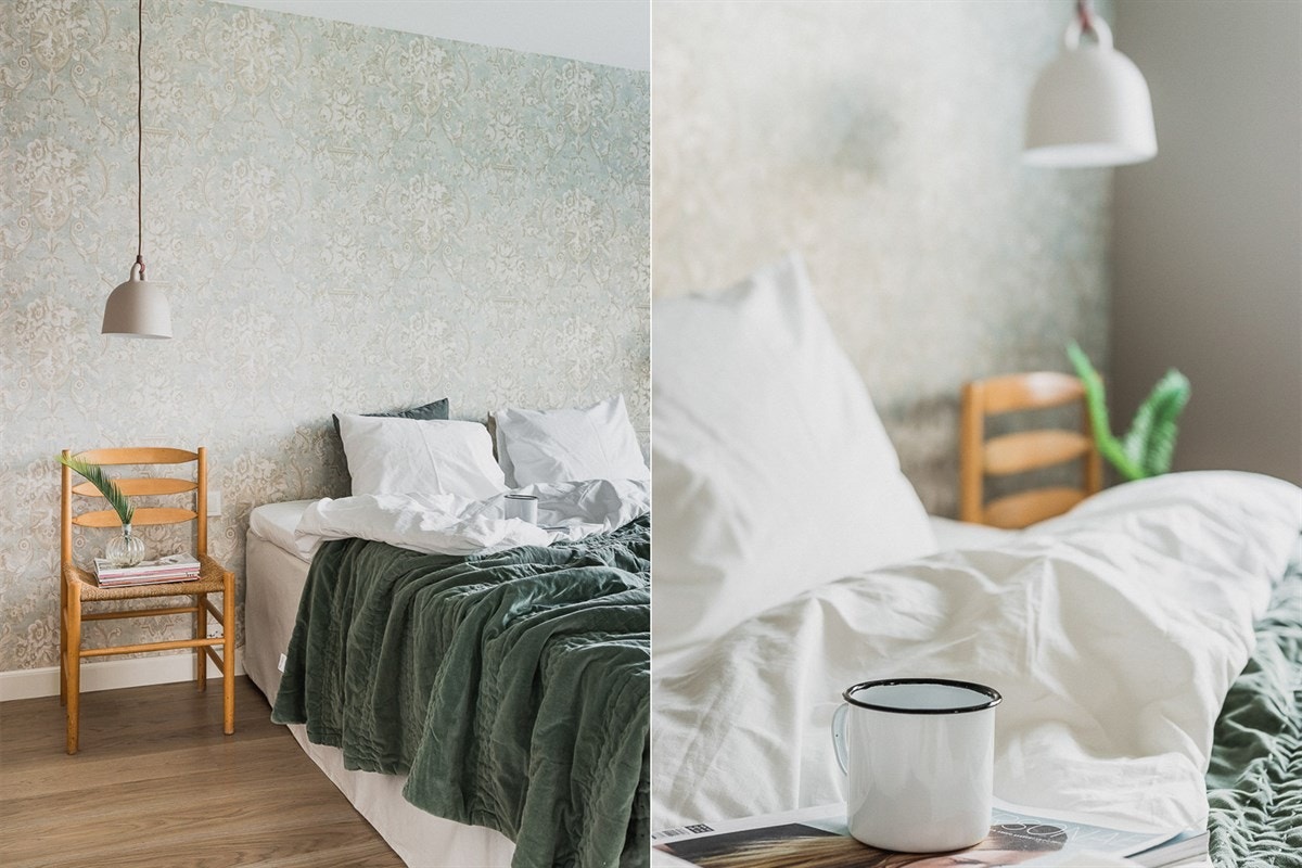 Rommet fylles av morgensolen og mye lys allerede grytidlig på dagen, selv vinterstid, slik at det er lett å føle seg opplagt også i den mørkere årstiden. Galleribilde