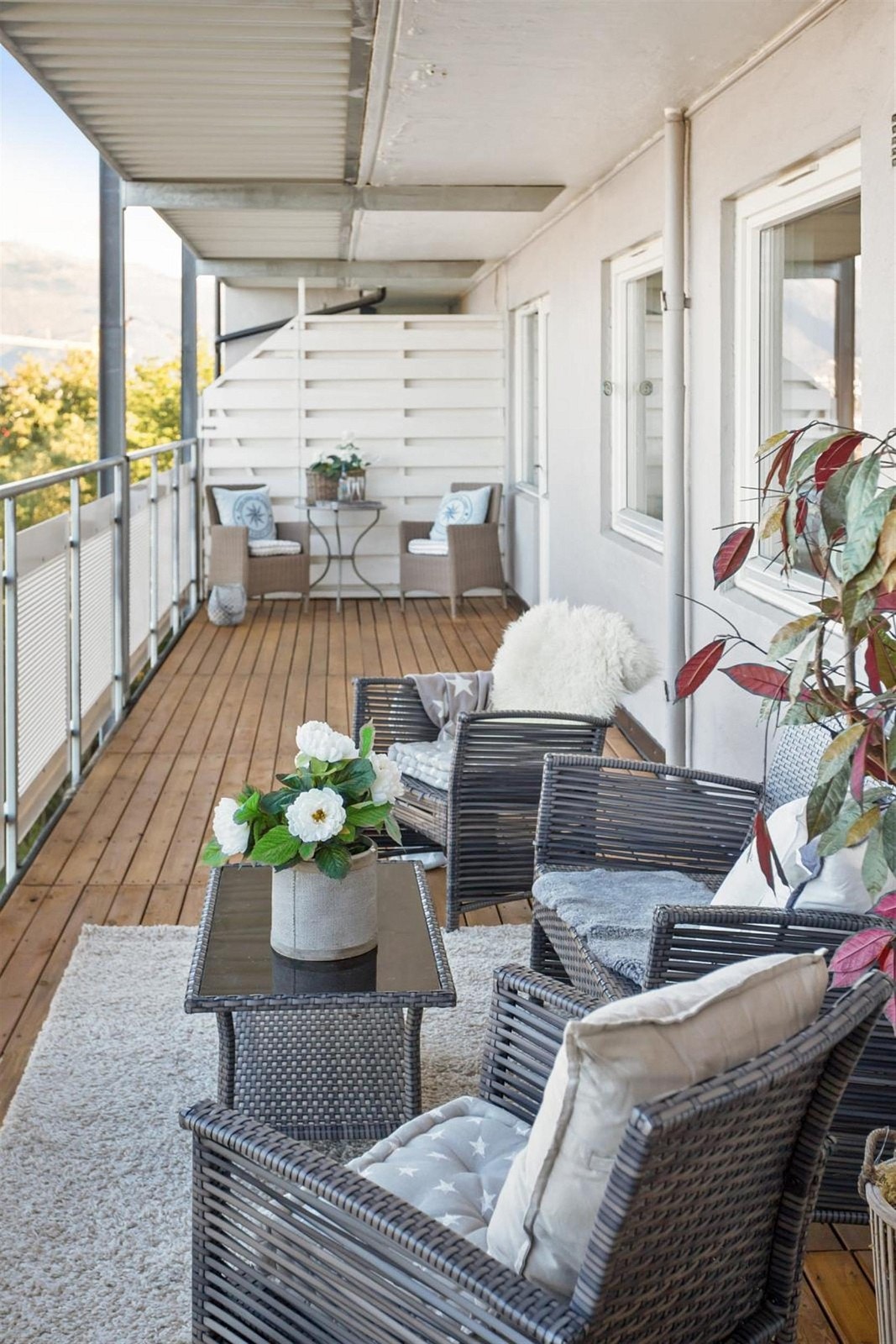 Balkongen er meget stor. Galleribilde