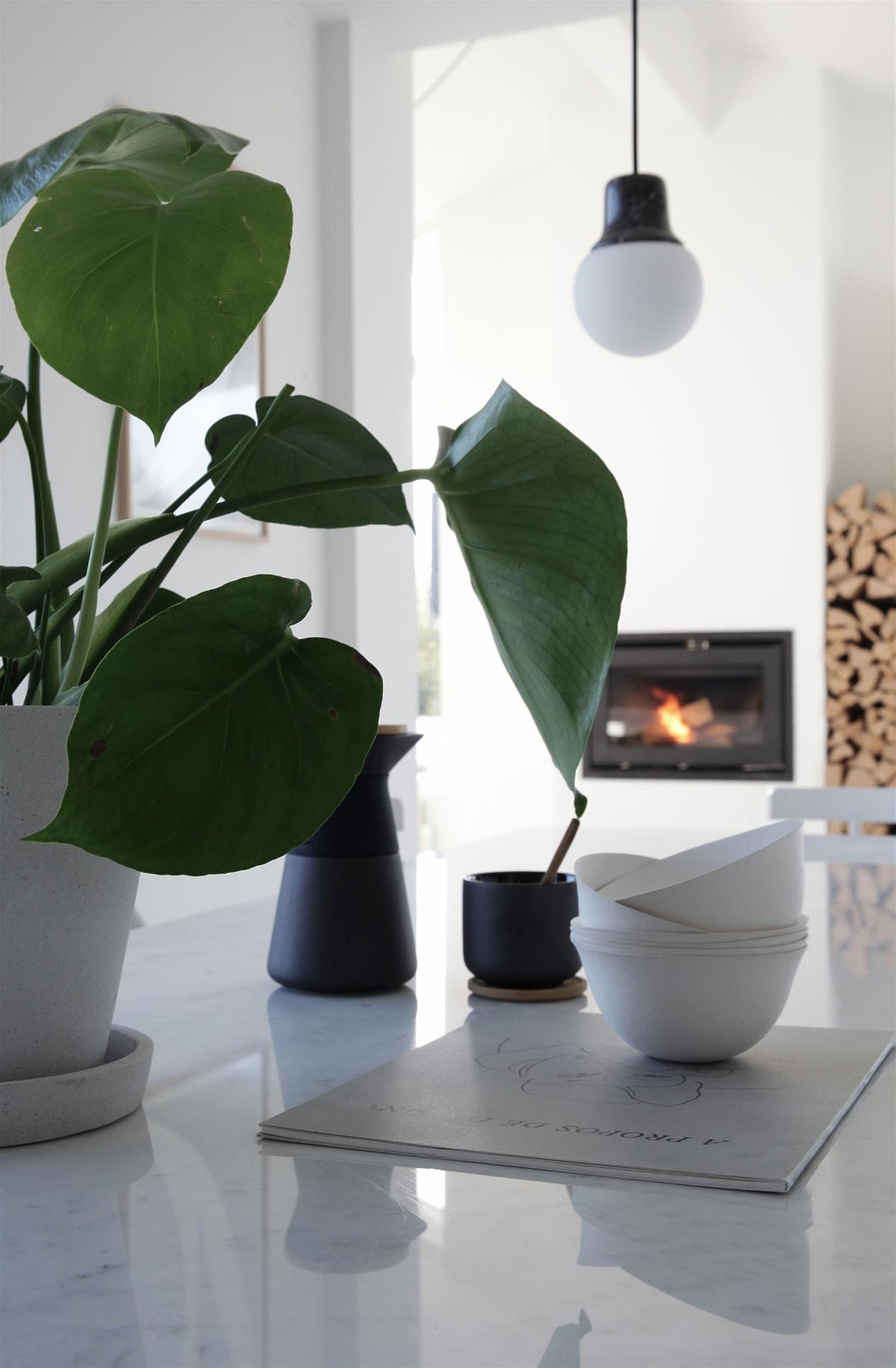 Lekker peisinnsats i stuen. Galleribilde