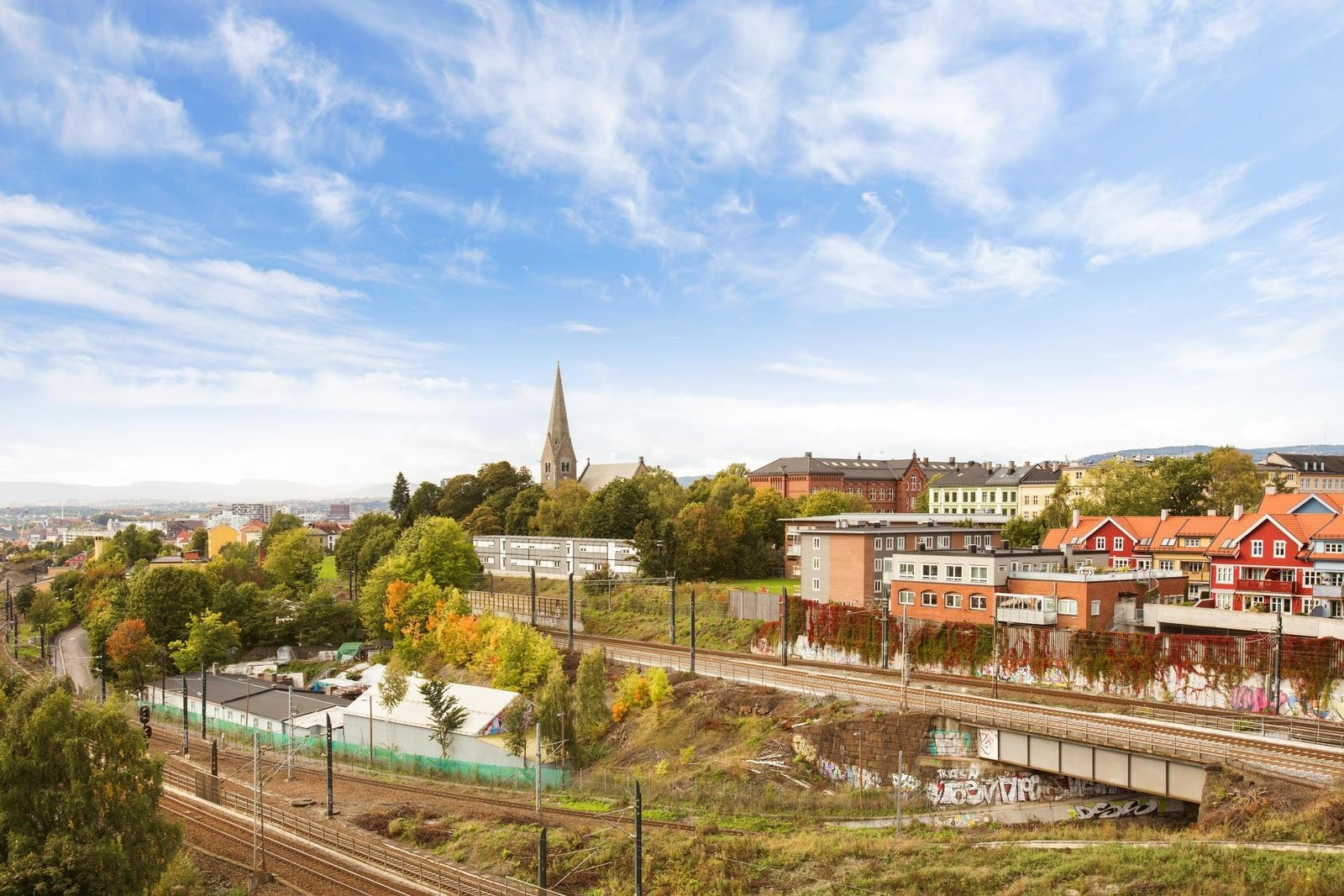 Utsikt fra leiligheten i retning Vålerenga. Galleribilde